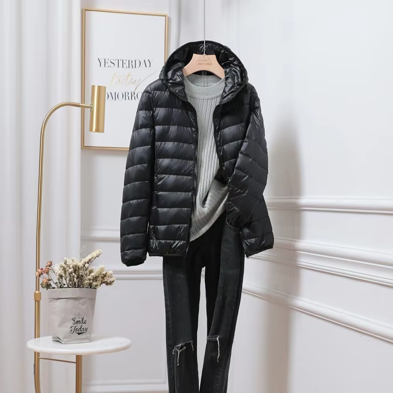Doudounes à capuche ultralégères pour femmes, 2023 duvet de canard blanc, parkas décontractées, compressibles, printemps, hiver, nouveau, 90%