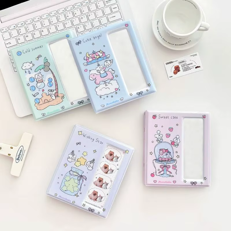 Album photo de dessin animé C, album photo d'idole avec 20 pages intérieures transparentes, album pour photos, fournitures pour cartes photo