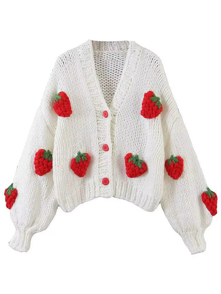 Pull tricoté à col en V pour femme