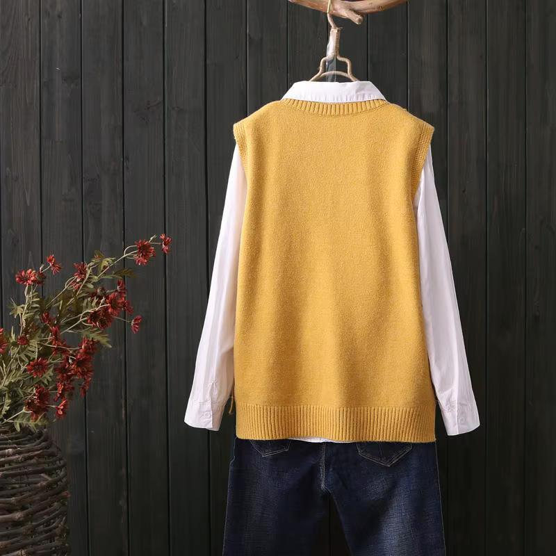 Pull en tricot à col rond pour femmes