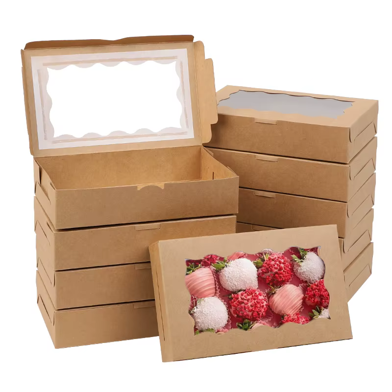 Coffrets cadeaux avec fenêtre, 5 à 20 pièces, pour fête d'anniversaire, chocolat, bonbons, biscuits, emballage cadeau, fournitures de mariage, réception-cadeau pour bébé, décor de noël