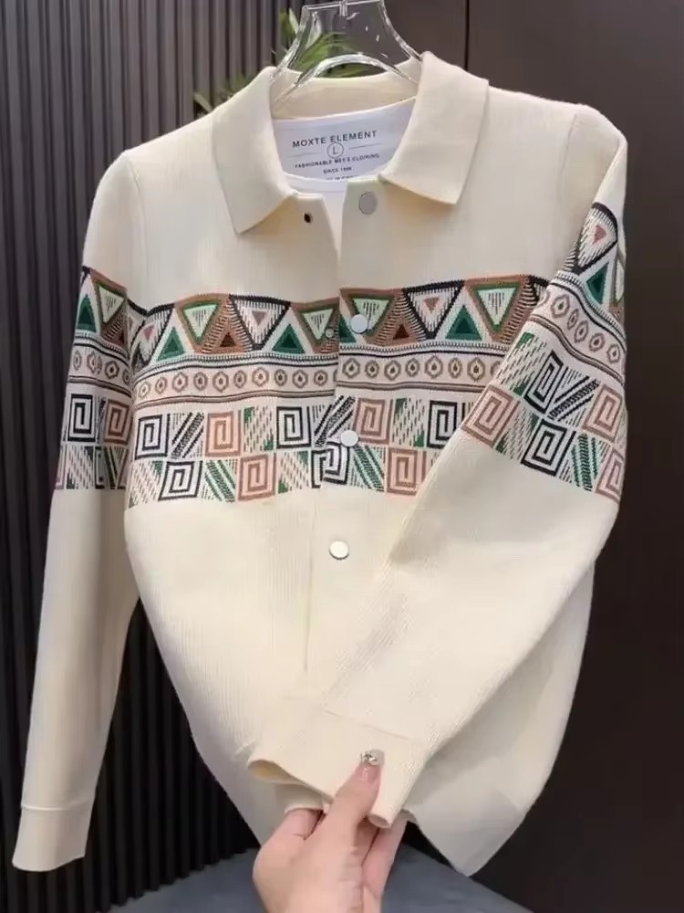 Cardigan en tricot noir pour homme, vêtement avec bouton graphique, sans capuche, mode coréenne, Baggy, Old Street Maletry Neck X