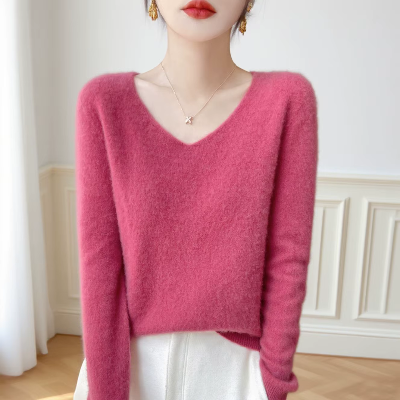Pull en laine mérinos fine pour femme