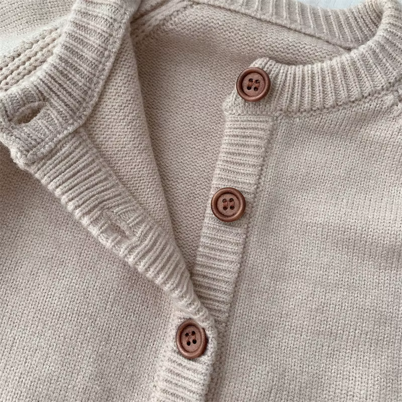 Pull en tricot pour enfants de 0 à 5 ans, Cardigan d'automne pour garçons et filles, manteaux décontractés de couleur unie, à la mode, nouvelle collection printemps