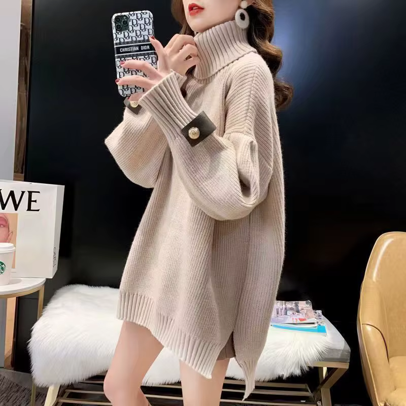 Pulls à col roulé vintage pour femmes