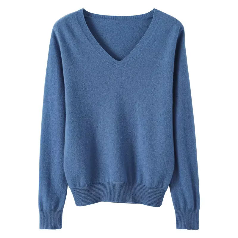 Pull femme 2025 automne hiver pulls tricotés col en v coupe ajustée chemise à bascule solide doux tricots