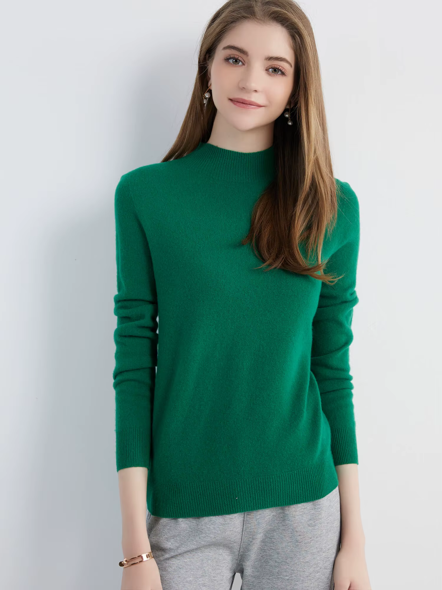 Nouveaux chandails à col roulé hauts pull femme laine tricots 100%