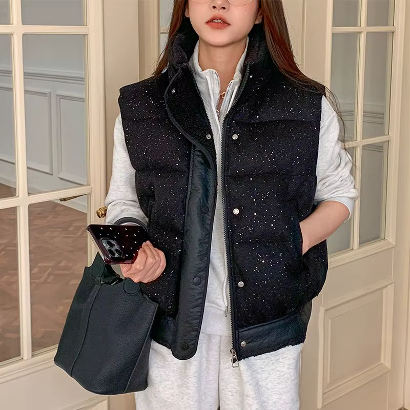 Gilet en duvet de coton pour femme
