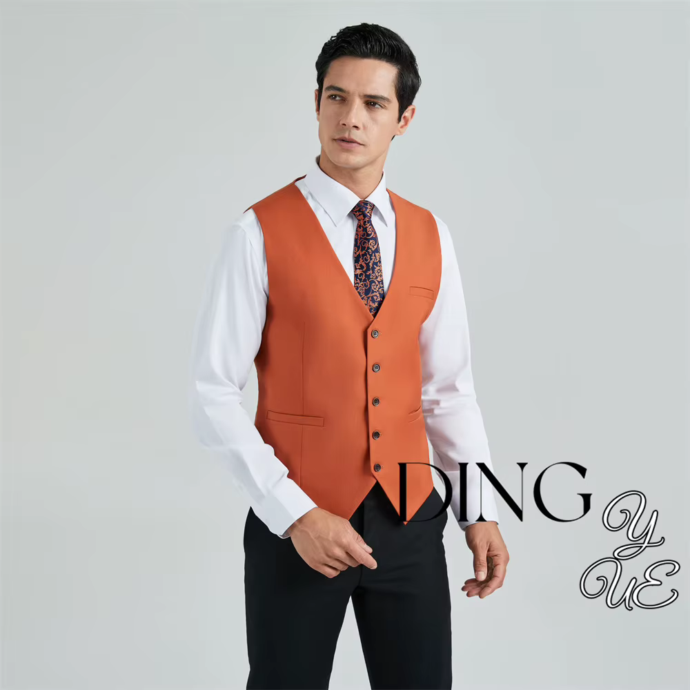 Gilet de costume pour hommes, robe formelle d'affaires, gilet avec 3 poches pour costume ou smoking