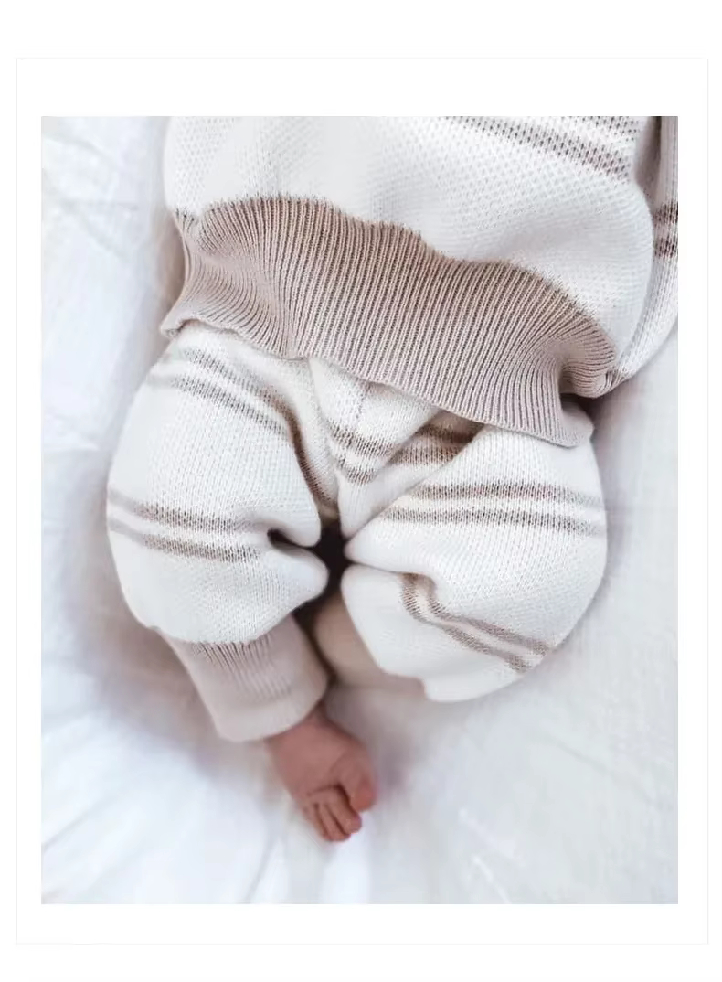 Nouveau-né bébé chandails garçon vêtements gris rayure bébé fille tenue ensemble tricot pull Ropa De Bebe Niña