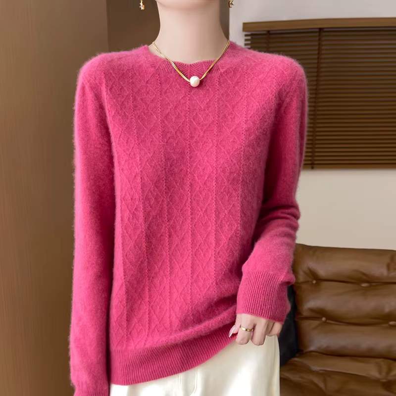 Pull en cachemire monochrome pour femme