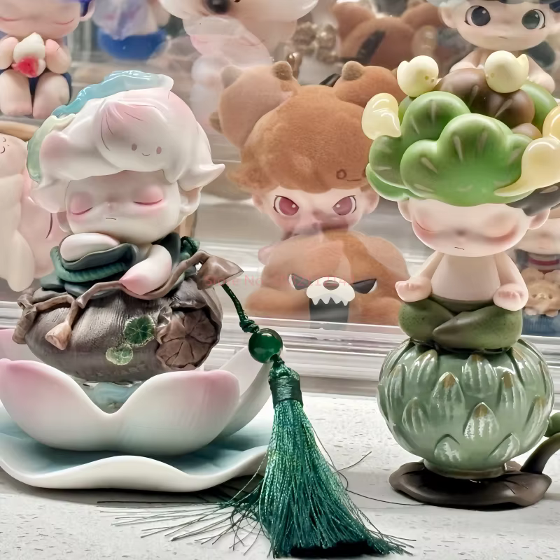 POP MART Hot Original Dimoo histoires dans la tasse série Anime figurine jouets à la mode mignon poupée modèle jouet cadeaux d'anniversaire