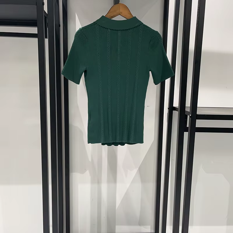 Pull torsadé vert noirâtre pour femmes