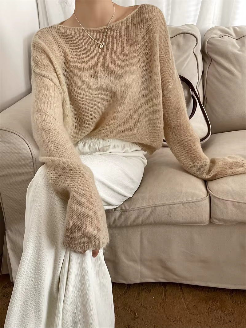 Cardigan en tricot Mohair doux