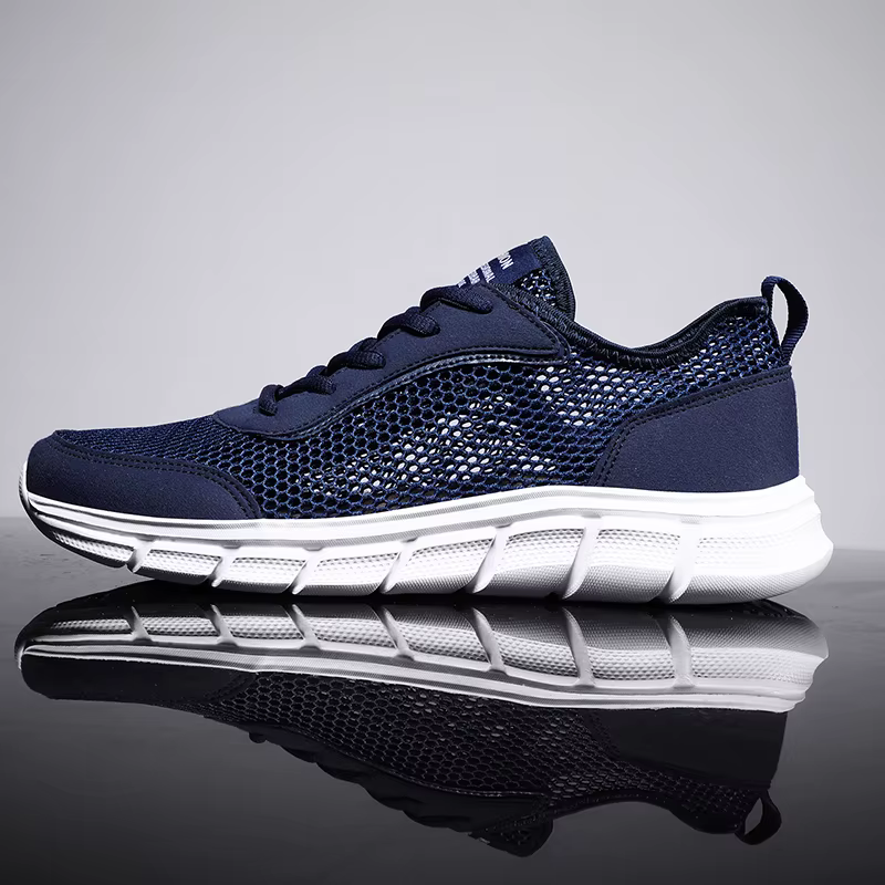 Baskets en maille respirantes pour hommes, chaussures décontractées légères, chaussures de marche confortables, été, 2023