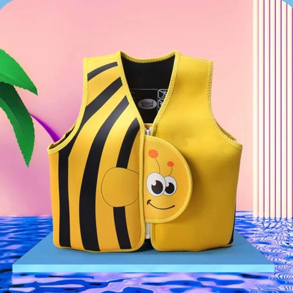 Gilet de flottaison pour enfant anti-chute, réglable et stable, gilet de natation pour bébé, gilet flottant anti-retournement à motif de dessin animé pour jeux aquatiques