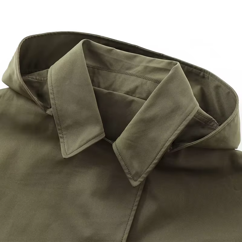 HXAO vert chaud hiver vestes à capuche femmes 2024 automne extérieur surdimensionné Bomber veste manteaux Demi-saison coupe-vent vêtements d'extérieur