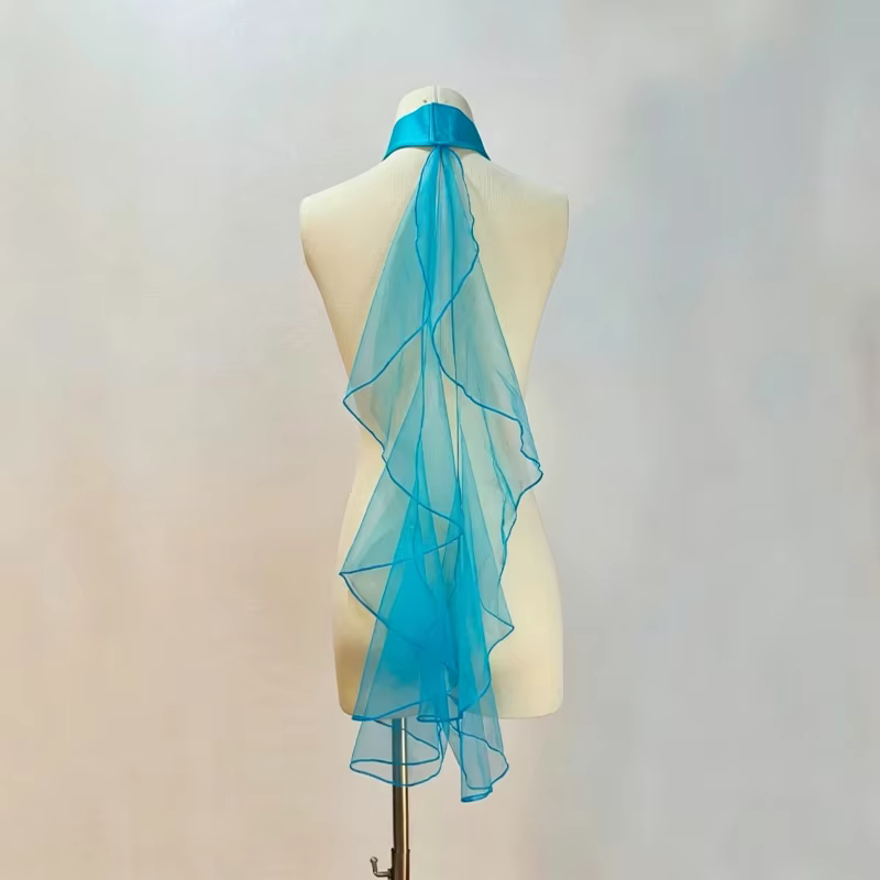 Collier de danse moderne avec ruban multicolore pour performance scénique, accessoires de danse pour danseurs