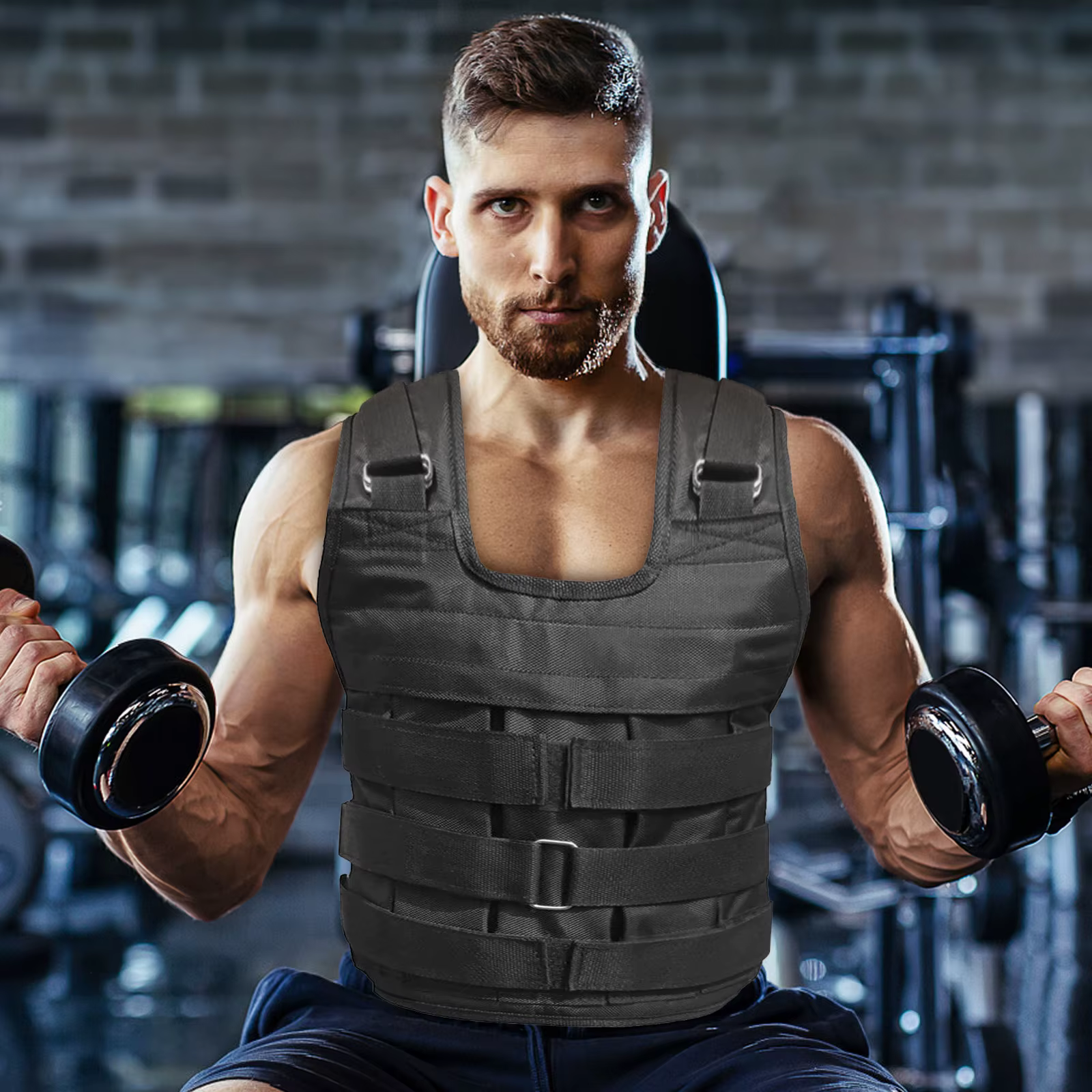 Gilet lesté réglable pour hommes et femmes, respirant, pour l'entraînement de force, la course à pied et le fitness
