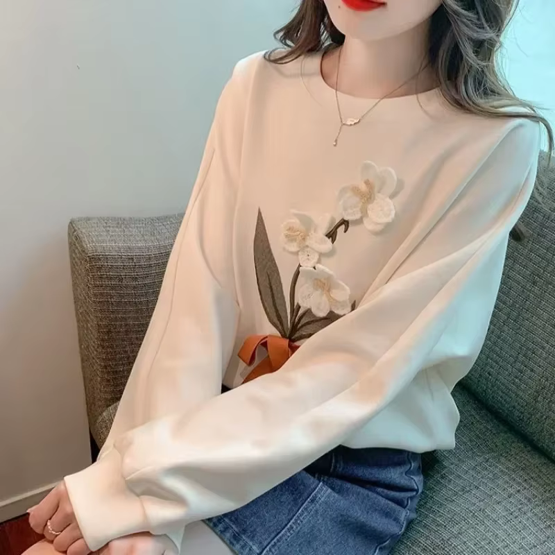 Sweat-shirt à manches longues pour femmes