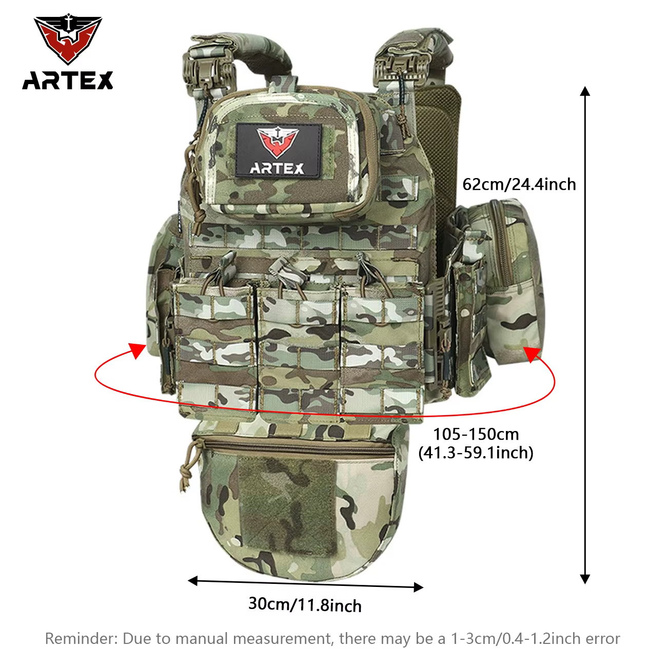 Taille et épaule de sac d'extension à boucle à dégagement rapide, grand gilet avec maille respirante à l'intérieur, gilet de chasse