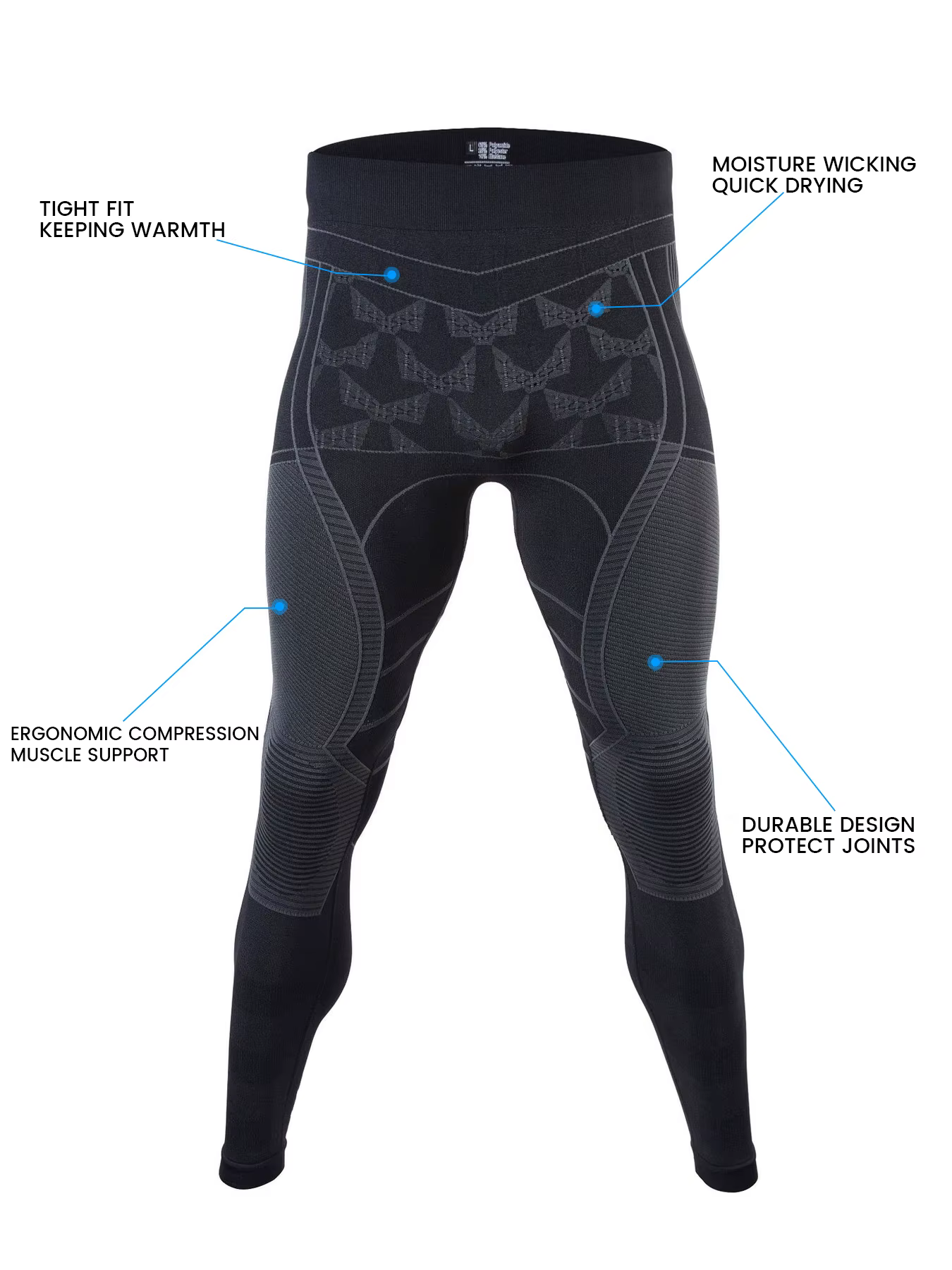 Sous-vêtements thermiques pour hommes, ensemble de survêtement longs avec couche de Base doublée en polaire, haut et bas
