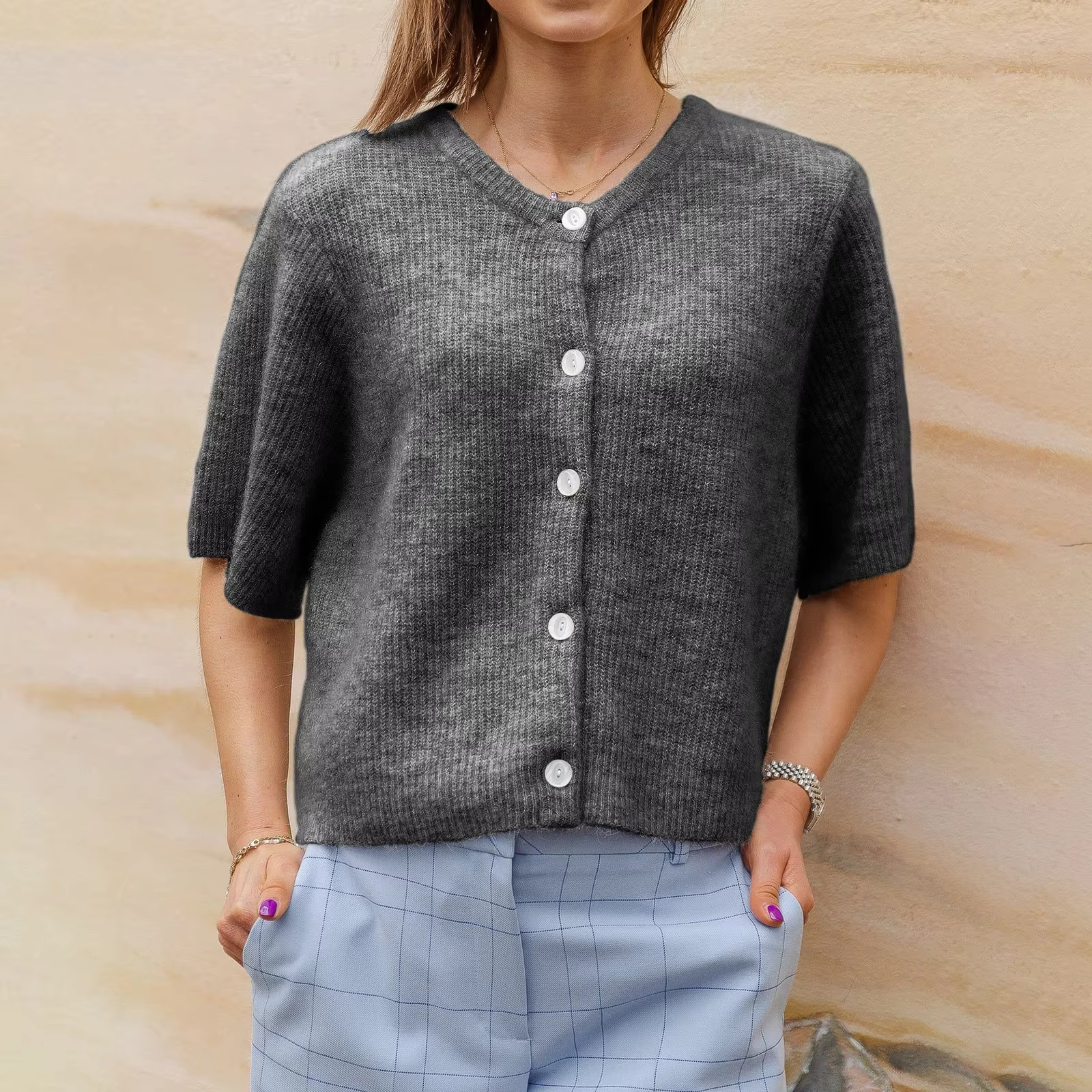 Pulls y2k pour femmes, couleur unie