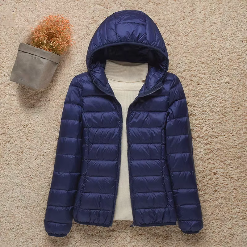 Doudoune Ultralégère à Capuche pour Femme, Manteau Chaud Matelassé, Parka Légère, Printemps Automne et Hiver 2022, 2021