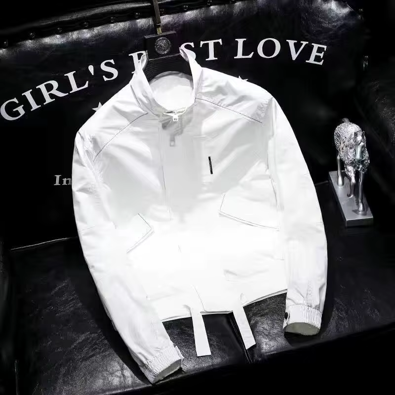 Veste à col pour hommes, marque tendance, décontractée et Simple, Version coréenne, coupe cintrée, veste Cool et élégante