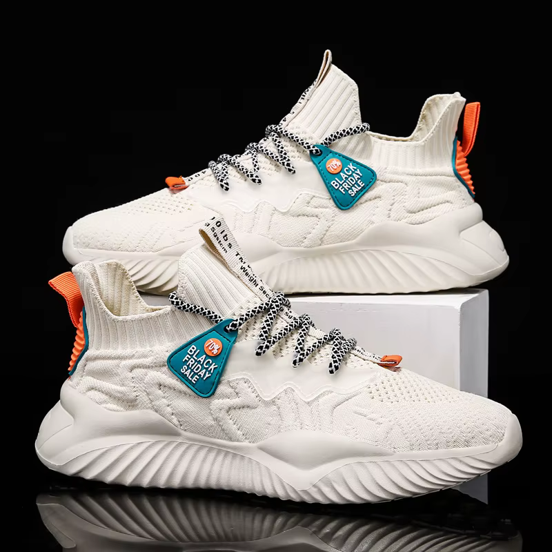 Chaussures de Course Respirantes en Maille pour Homme, Baskets d'Extérieur Décontractées, Antidérapantes, à la Mode, Nouvelle Collection