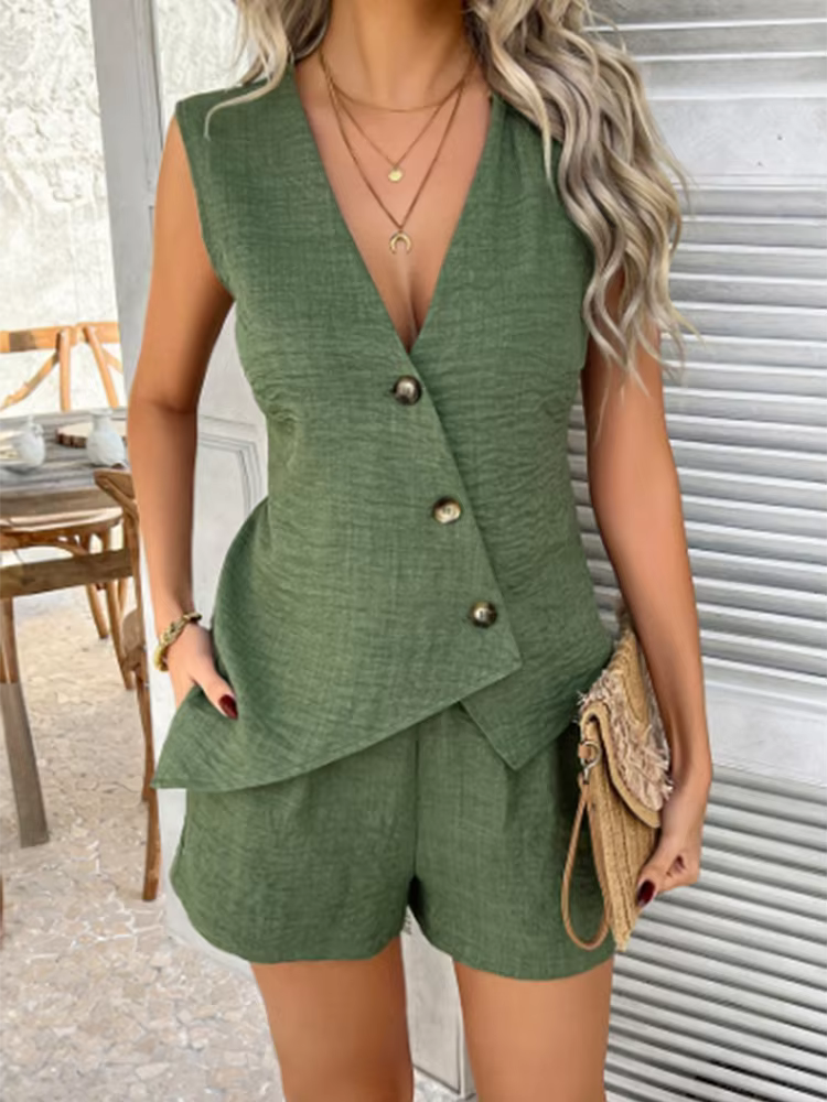 Cardigan sans manches de couleur unie pour femmes