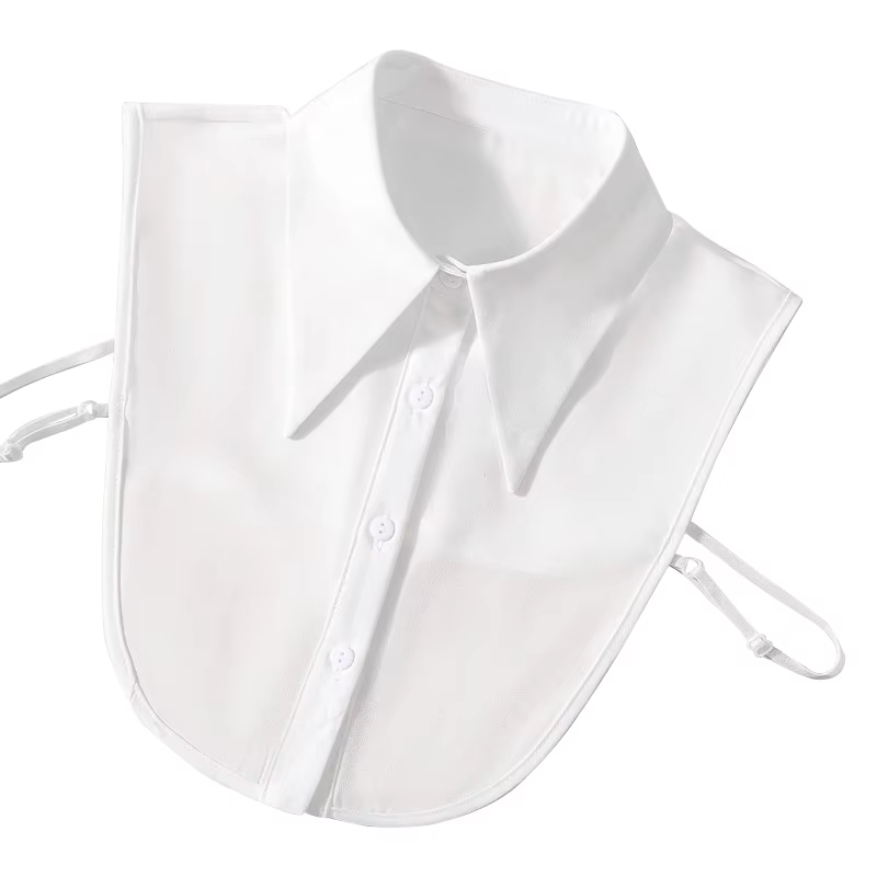 Nouveau Col Amovible en Chiffon Chiffonné Élégant et Tendance pour Femme
