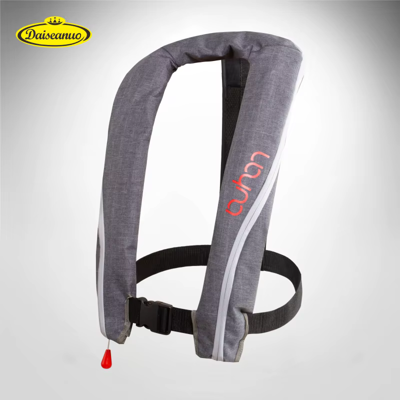 Gilet de Sauvetage Professionnel Gonflable existent avec Poche Manuelle, Accessoire de dehors Aquatique, Pêche, Rafting, Bateau, 150N, 100N