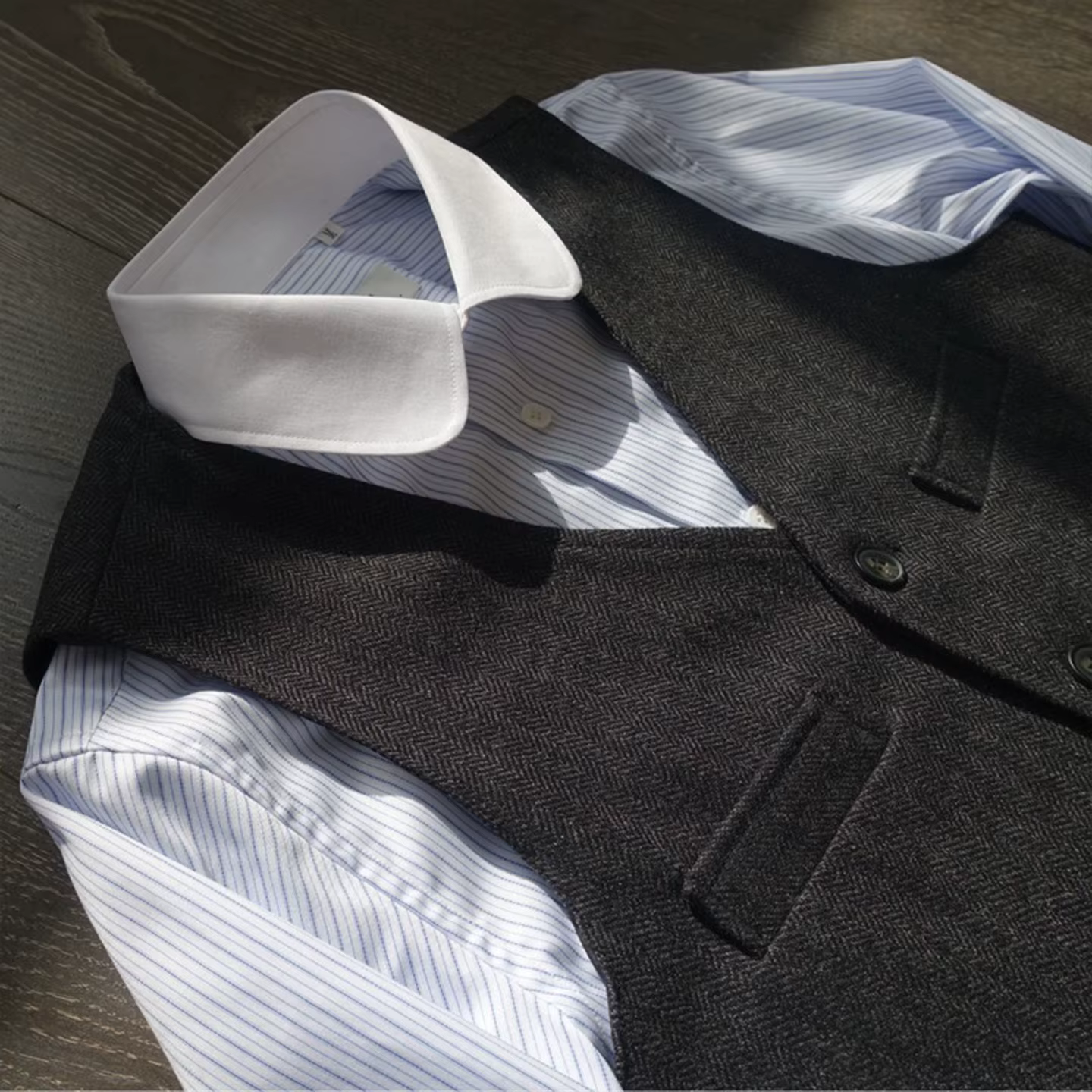 Gilet à chevrons en laine décontracté, gilet intérieur rétro britannique pour hommes de grande taille, nouveau Style d'automne et d'hiver