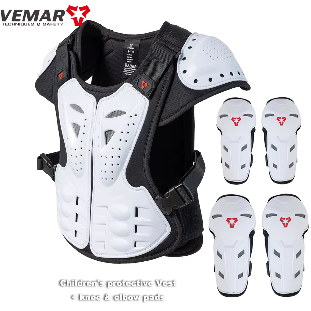 Armure de moto pour enfants, protection Linge de motocross, veste, armures de protection, genouillères d'équitation, DH Moto, armure complète pour enfants
