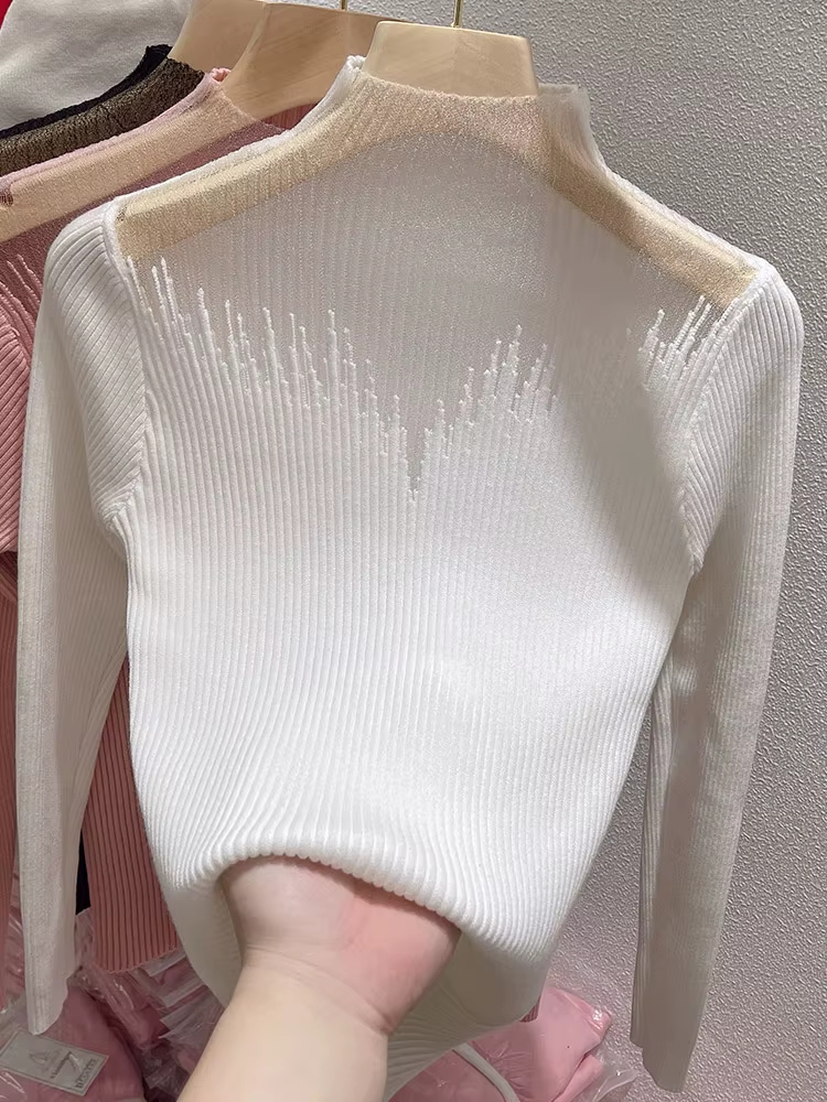 Pull rose européen pour femmes