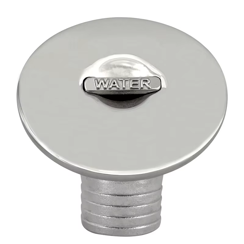 Bateau en acier inoxydable 316 1-1/2"(38mm)/2"(50mm) col coudé 45 °   Matériel de remplissage/bouchon de remplissage de pont d'eau sans clé à travers le matériel du coque