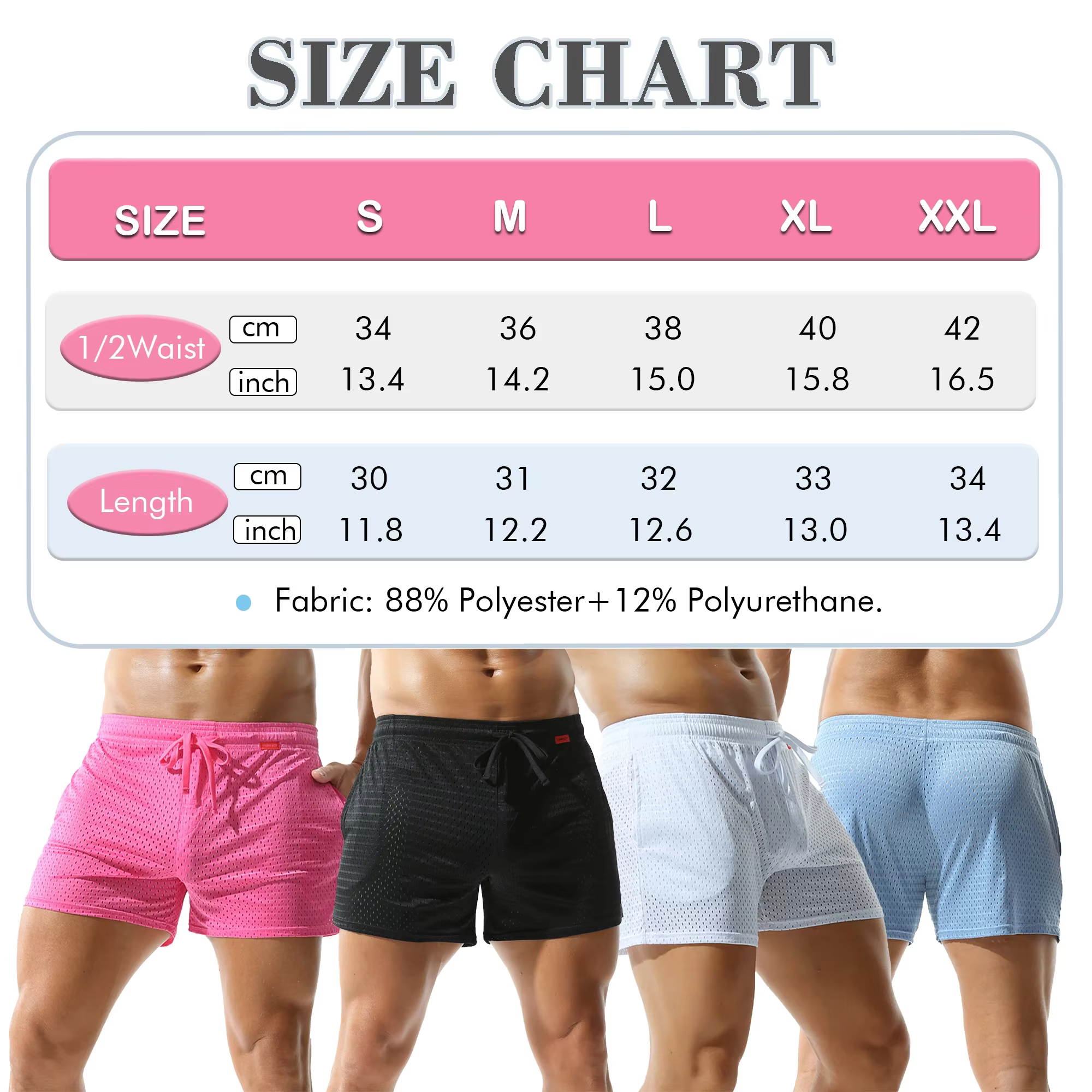 Short de sport en maille respirante pour homme, pantalon décontracté pour la maison, la salle de sport, le fitness, la course à pied, l'entraînement, le jogging, l'été