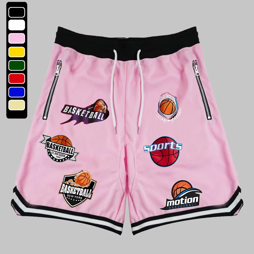 Short de basket-ball en maille pour hommes, ample, à séchage rapide, pour entraînement sportif, jogging d'été, pantalon court respirant décontracté