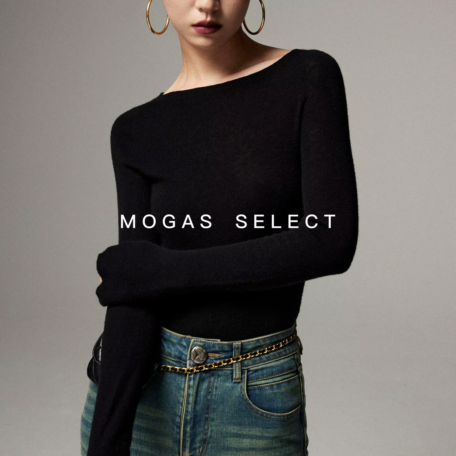 Mogas luxe cachemire soie sans couture une épaule tricoté pull femmes automne hiver couche de base à la mode affaires déplacements...