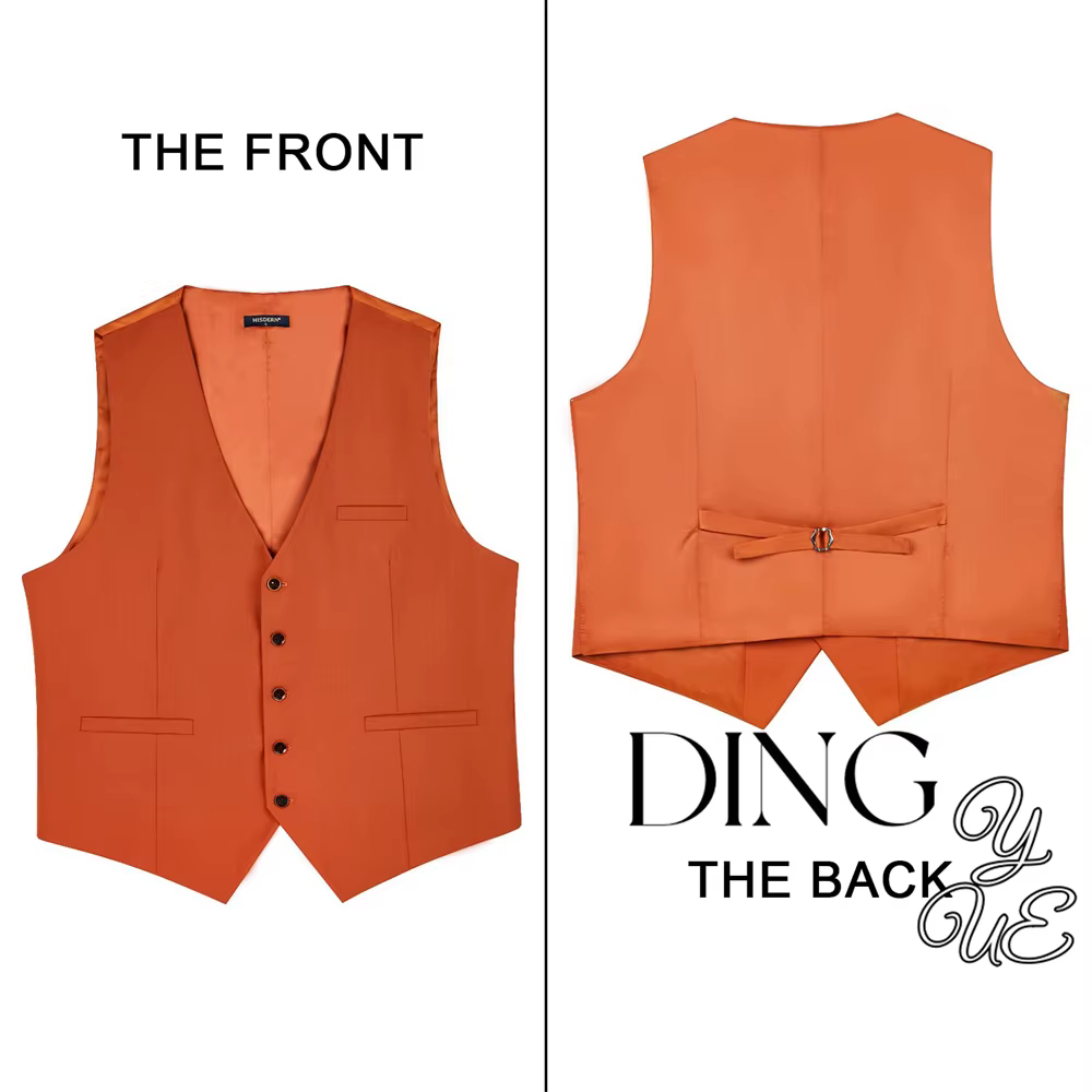 Gilet de costume pour hommes, robe formelle d'affaires, gilet avec 3 poches pour costume ou smoking