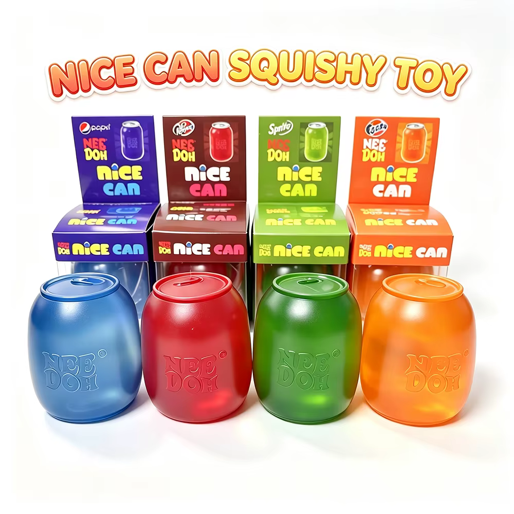 Nouveaux jouets à presser en forme de canette de cola, anti-stress, rebondissants, pour décoration de bureau et présentation quotidienne