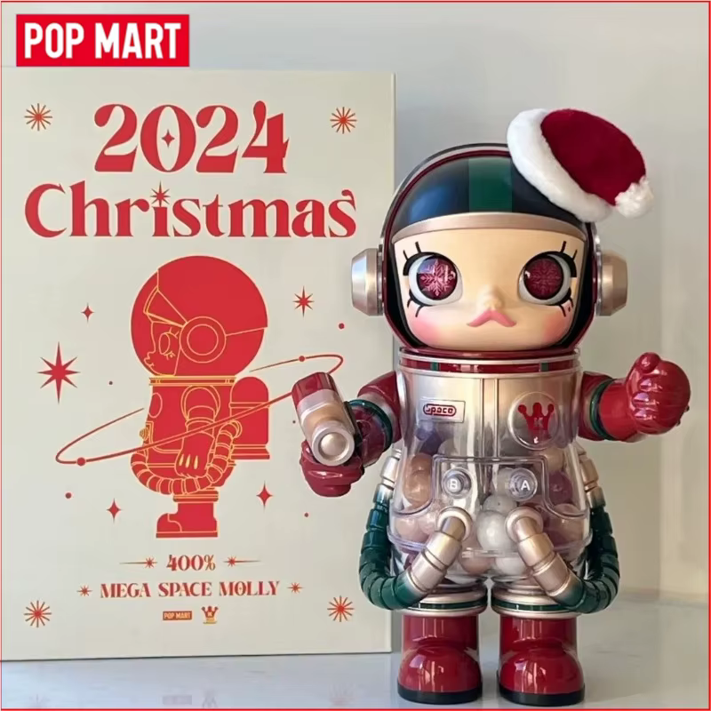 POP MART Giant Space Molly 400% Series, figurine d'action d'anime en édition limitée, ornement décoratif, cadeau de Noël à collectionner