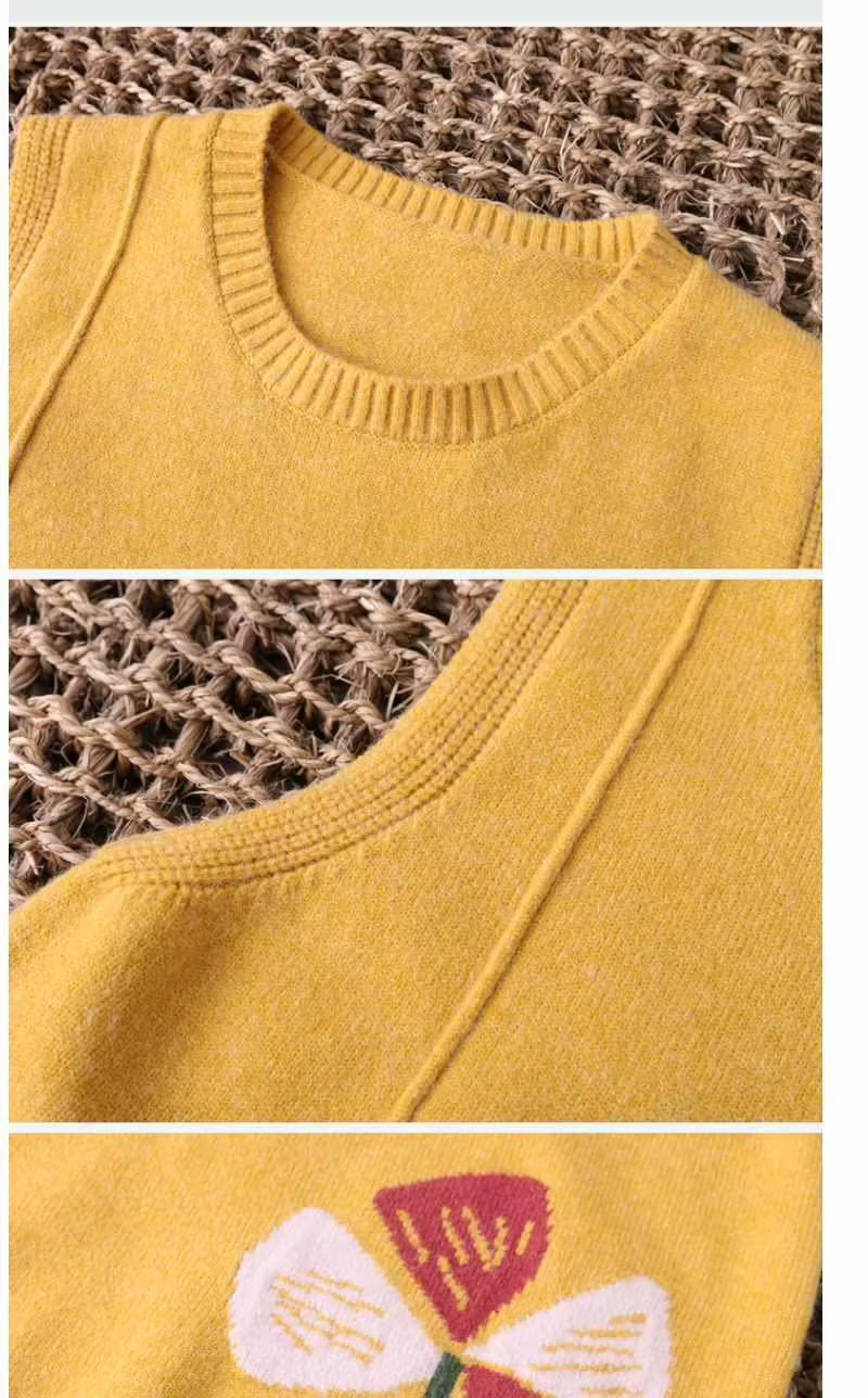 Pull en tricot à col rond pour femmes