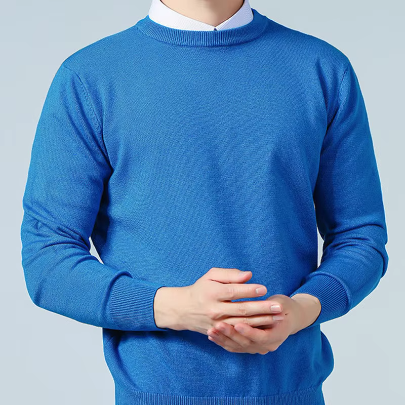 Pull en cachemire à col rond pour homme, nouvelle mode, chaud, manches longues, ample, tricoté, Business, haut décontracté, automne hiver
