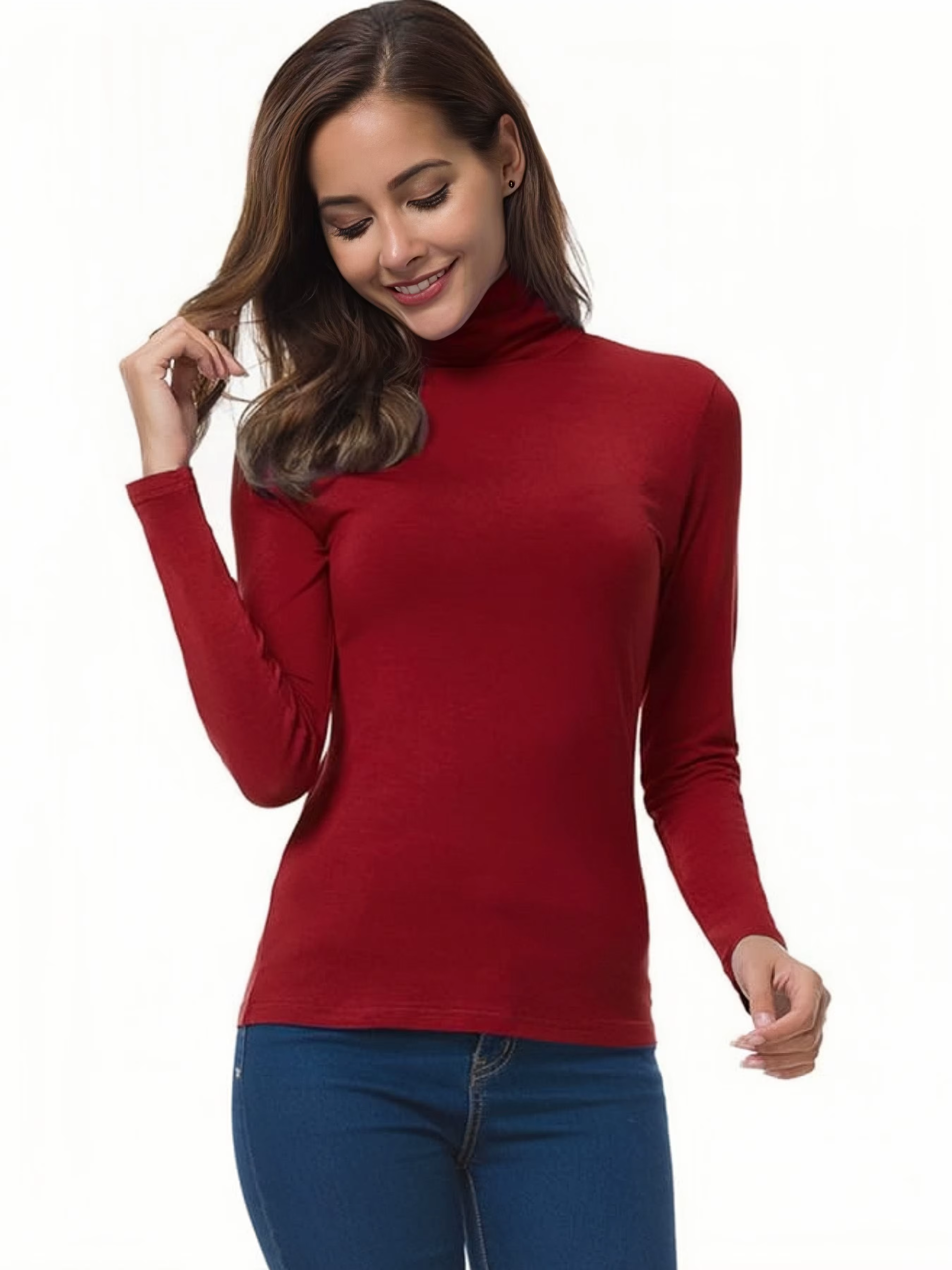 Ensemble de t-shirts à col roulé pour femmes