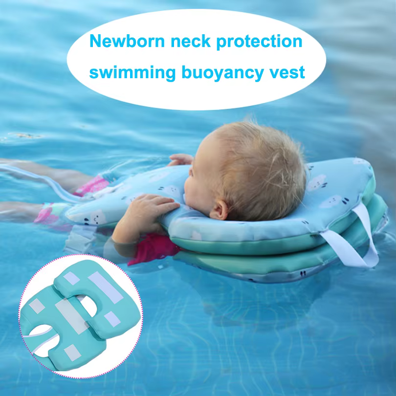 Gilet de natation professionnel non gonflable pour nouveau-né, protection du cou pour bébé, maillot de bain anti-flexion