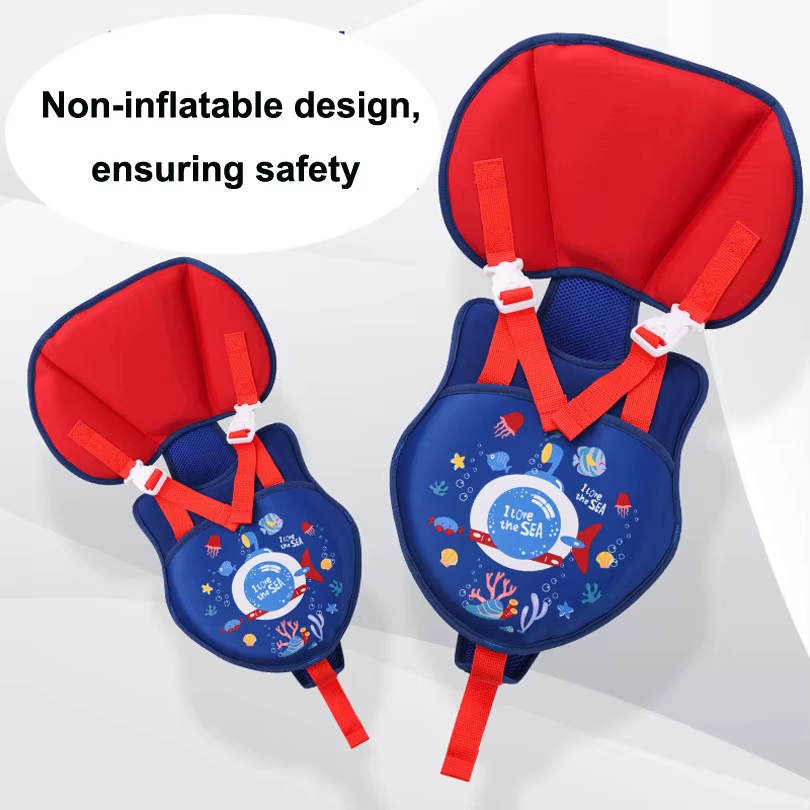 Gilet de natation professionnel non gonflable pour nouveau-né, protection du cou pour bébé, maillot de bain anti-flexion