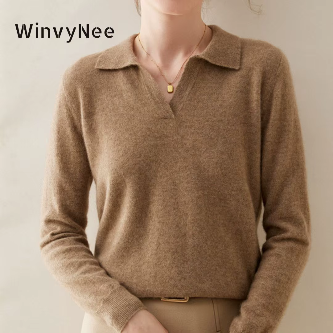 WinvyNee-Pull en cachemire et laine mérinos pour femme