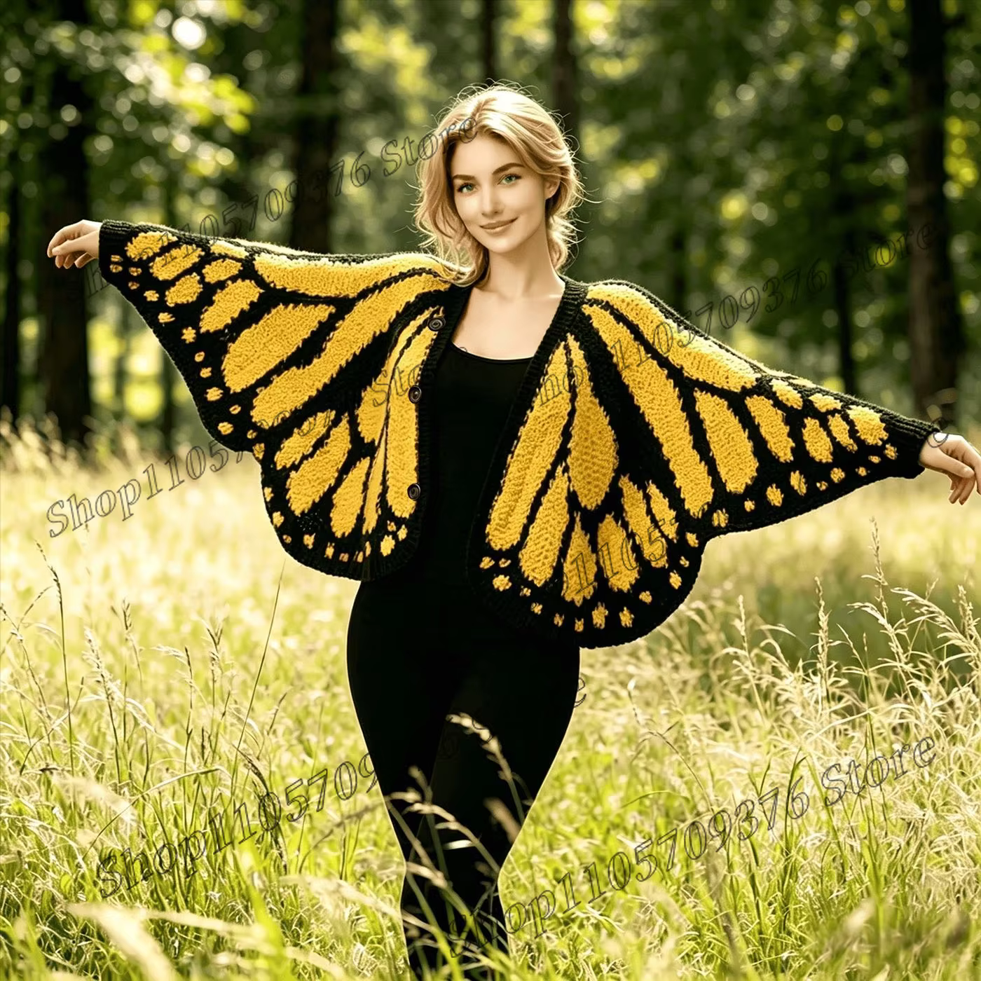 Nouveau cardigan en tricot papillon 2026 – Pull doux